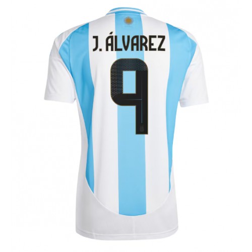 Fotbalové Dres Argentina Julian Alvarez #9 Domácí Copa America 2024 Krátký Rukáv